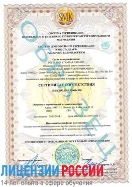 Образец сертификата соответствия Якутск Сертификат OHSAS 18001
